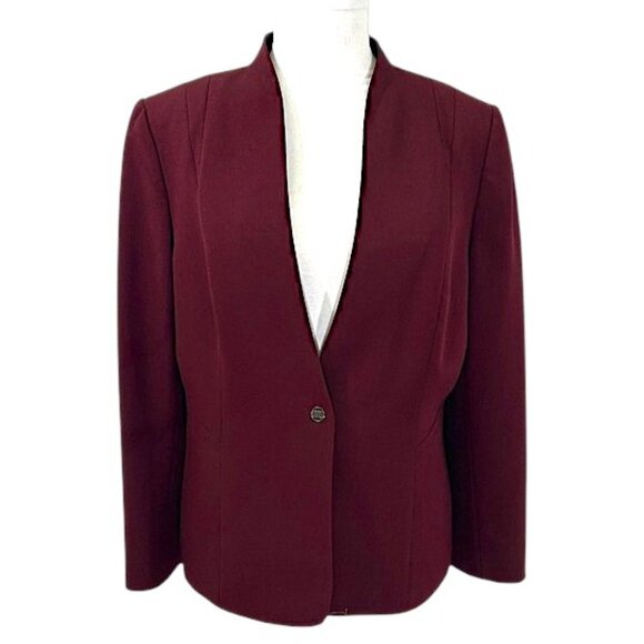 Tahari Blazer Elegant Burgundy Size 18 - Picture 1 of 8
